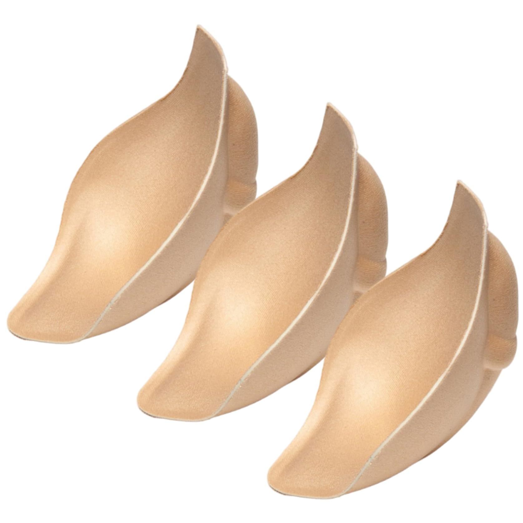 Beahing Unisex Beige 3Pcs Bulge Enhancer For Men: Sponge Packer Enhancing Underwear For Swimming Boxers Briefs Thongs Shorts Trans Man