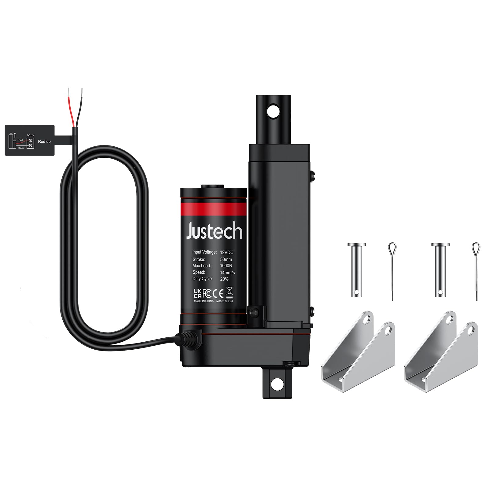 Justech 225 LBS/1000N-8inch/200mm 12V Linear Actuator, Electric Actuator — Amazon image 10