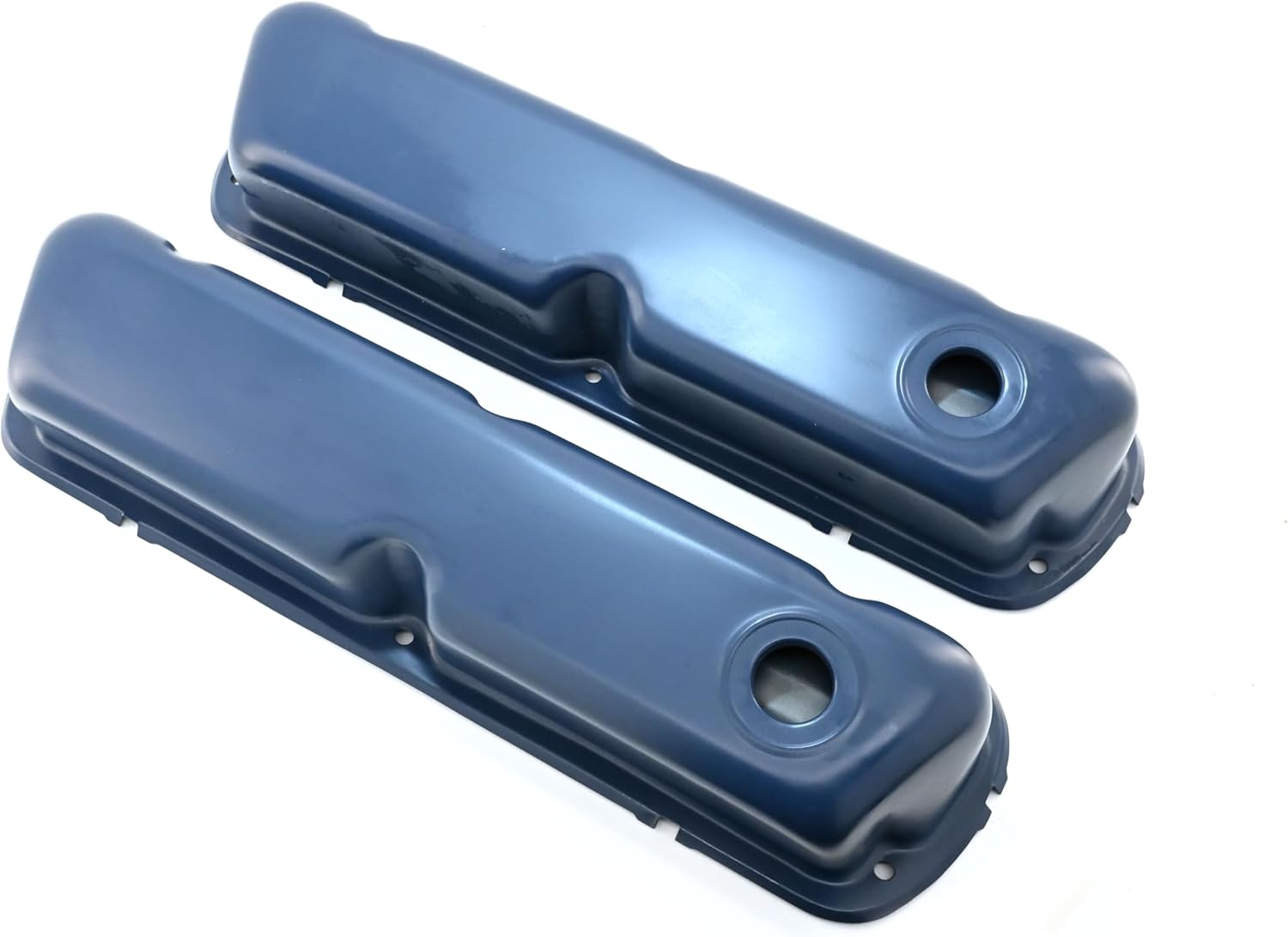 Steel Valve Covers Fits 1962–85 Ford SB 260‑289‑302‑351W – Smooth – 1 Hole – Blue