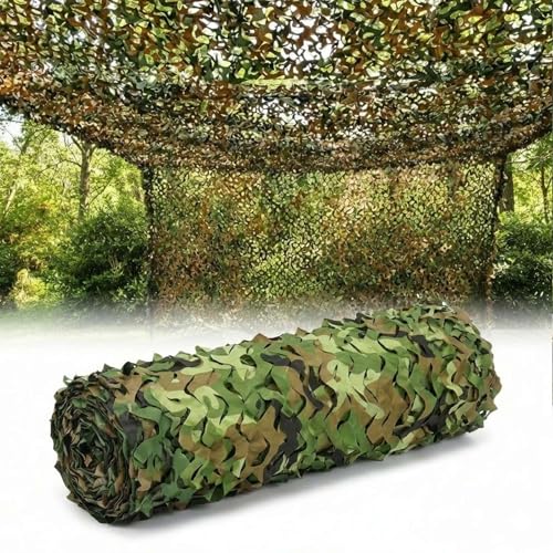 Générique Filet de Camouflage Woodland Militaire, Tissu Oxford 210D Renforcé, pour Chasse, Camping, Décoration, Photographie, Pare-Soleil, Tailles...