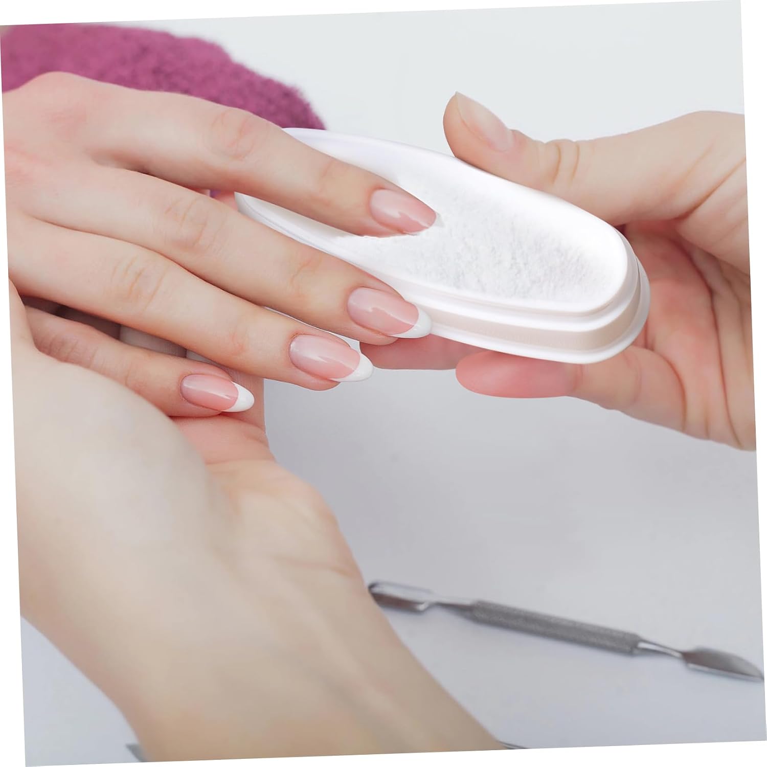 Plastic Nail Dip Powder Trays 3pcs French Tip Nail Art Line Box Diy Manicure Set