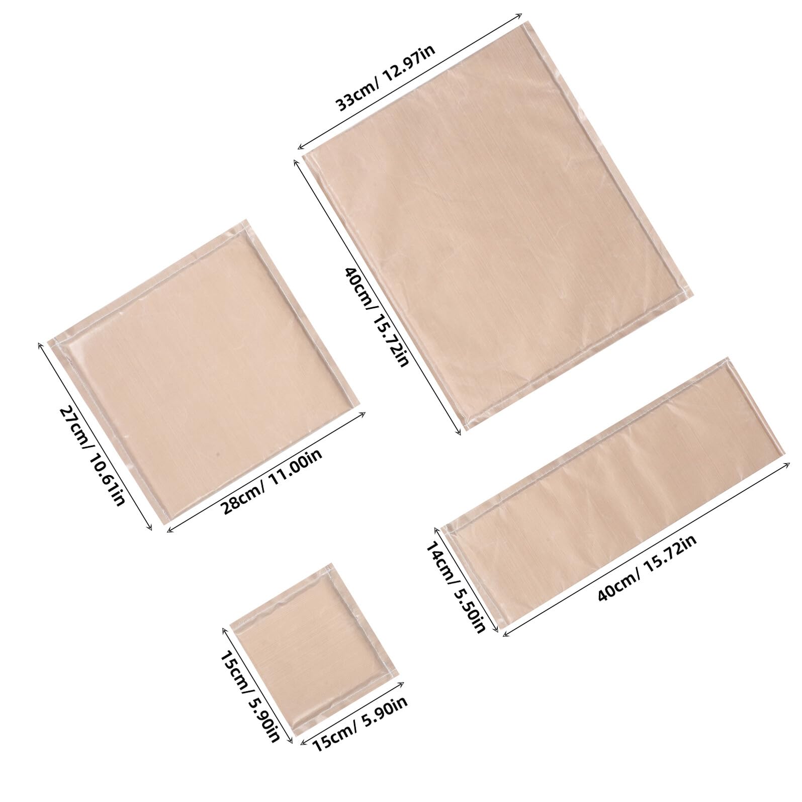 ORFOFE 4 piezas Almohadas para Prensa de Calor Resistentes al Calor Alfombrillas de Transferencia Teflón para Sublimación y Proyectos de Transferencia Térmica