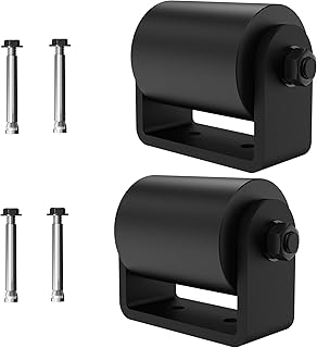 Sdstone 2Pack Slide Gate Guide Roller with C Post Welded Bracket，3" Hard Nylon Sliding Rolling Gate Rollers, Heavy Duty Sealed Ball Bearing Side Roller Assembly,Sliding Rolling Gates Guider