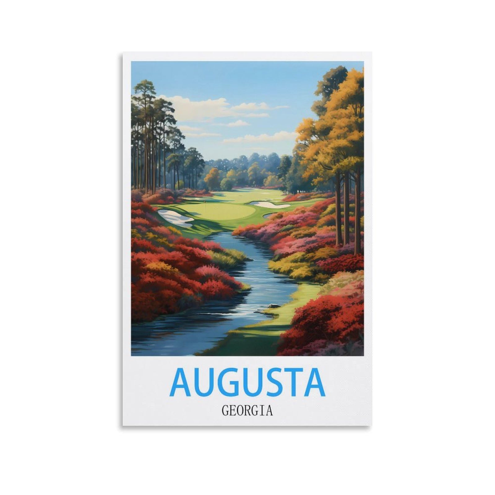 Vintage Metal Tin Sign Funny,Augusta Georgias,Wall Decor Kitchen Garage Dining Room Home Decor Hotel Decor Gift 30x30cm