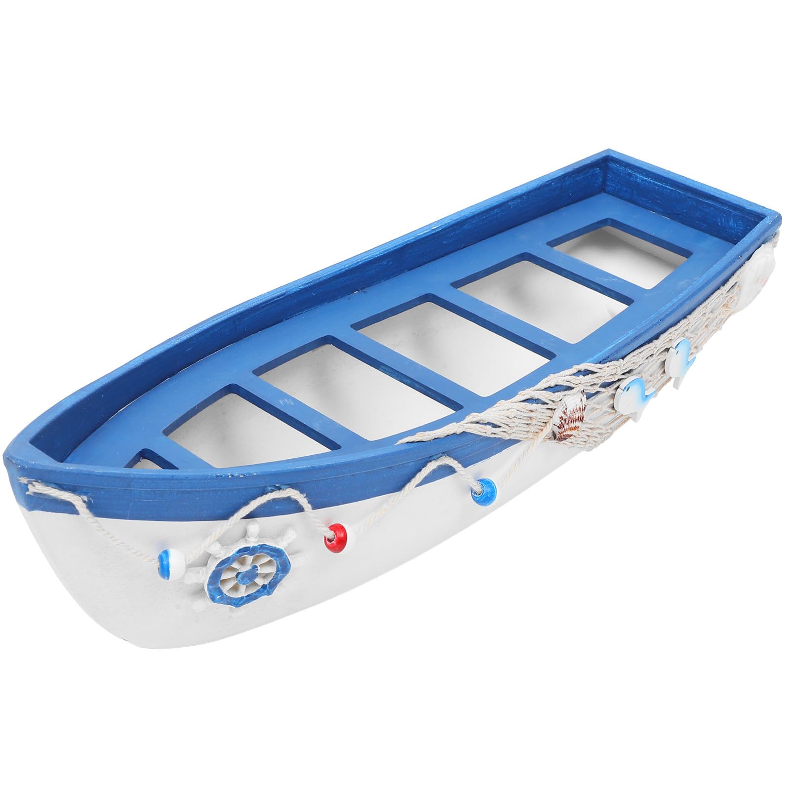 Bateau décoratif en bois style marin grand modèle pour table