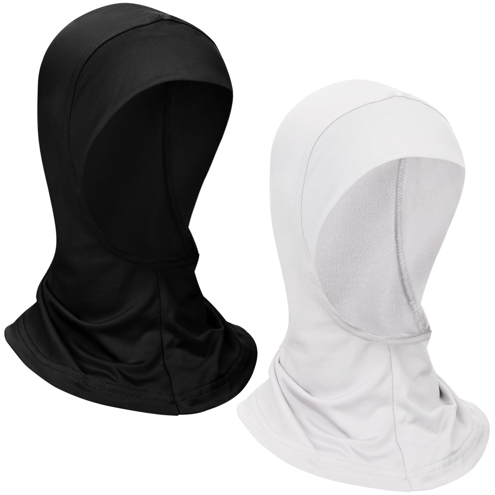 Boyiee2 Pcs Hijab Cap Neck Cover Stretchable Undercap Elastic Hijab Cap Underscarf Full Cover Turban for Women