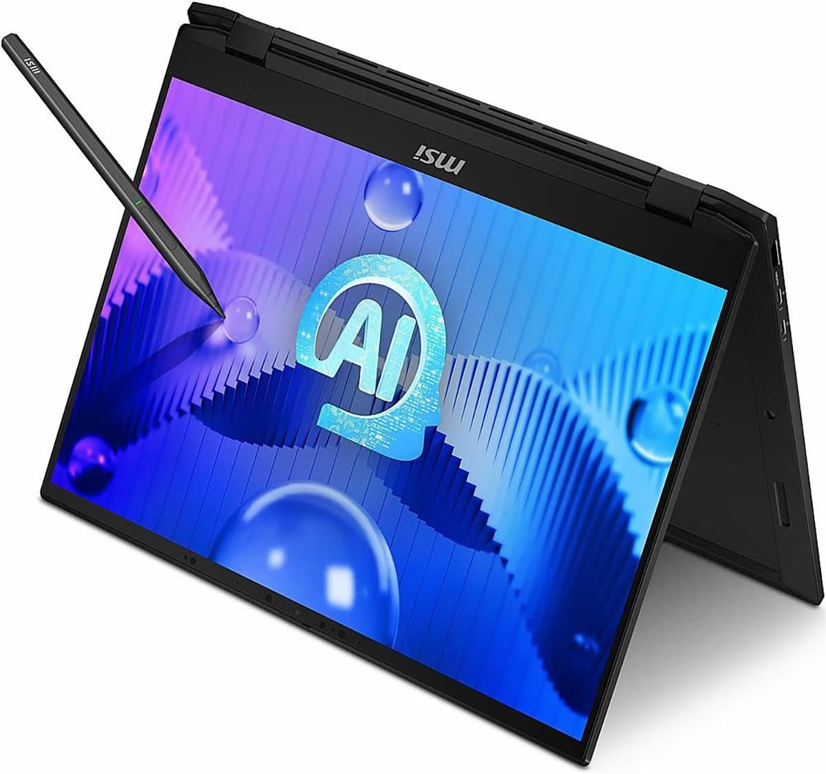 msi Summit E16 AI Evo A1MTG-024US 16" WQXGA 165Hz 2-in-1 Touchscreen Laptop, Intel Core Ultra 7-155H 3.8GHz, 32GB RAM, 1TB SSD, Windows 11 Pro, Ink Black