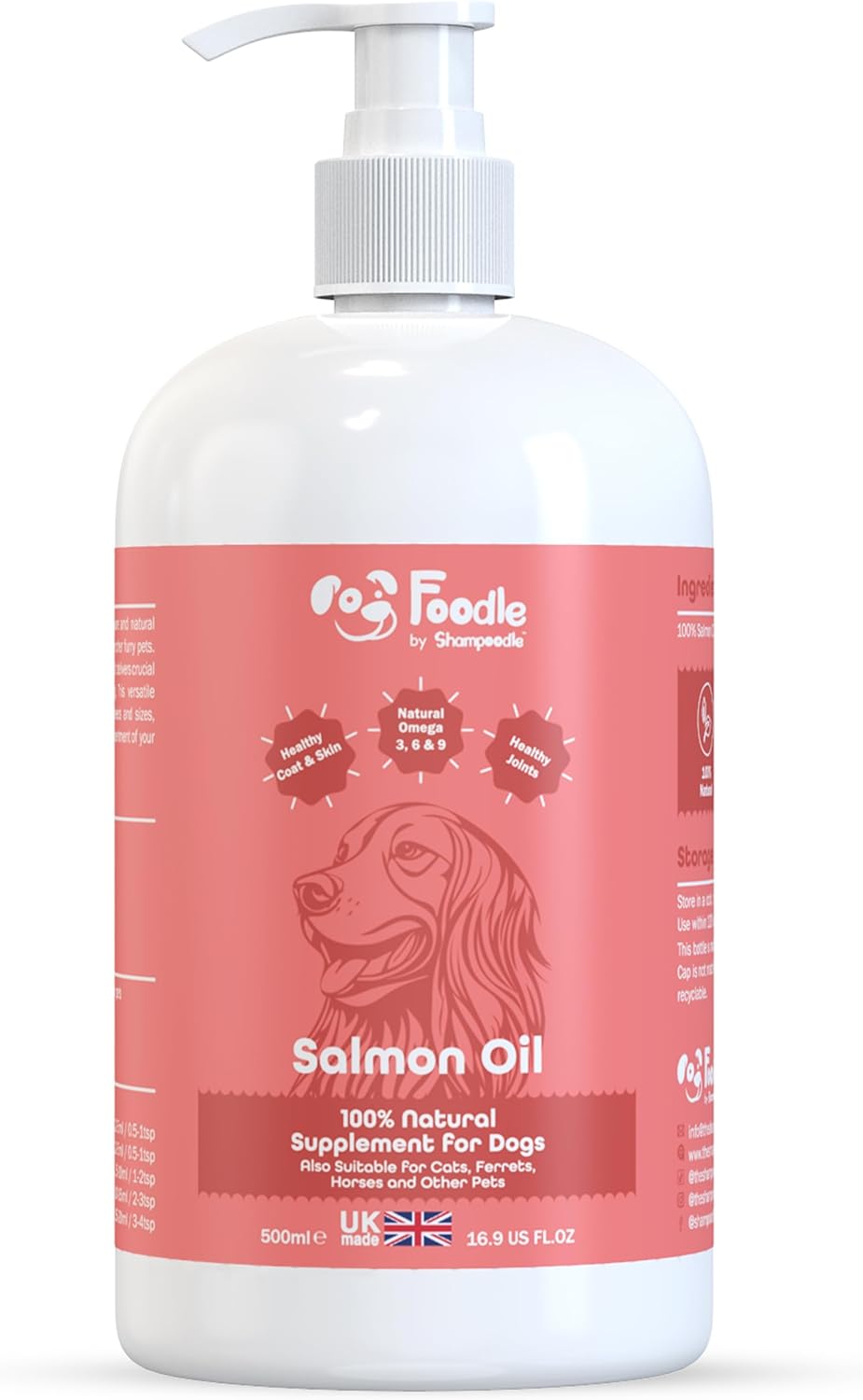 Foodle by Shampoodle Salmon Oil For Dogs, Cats, Horses, Ferrets and