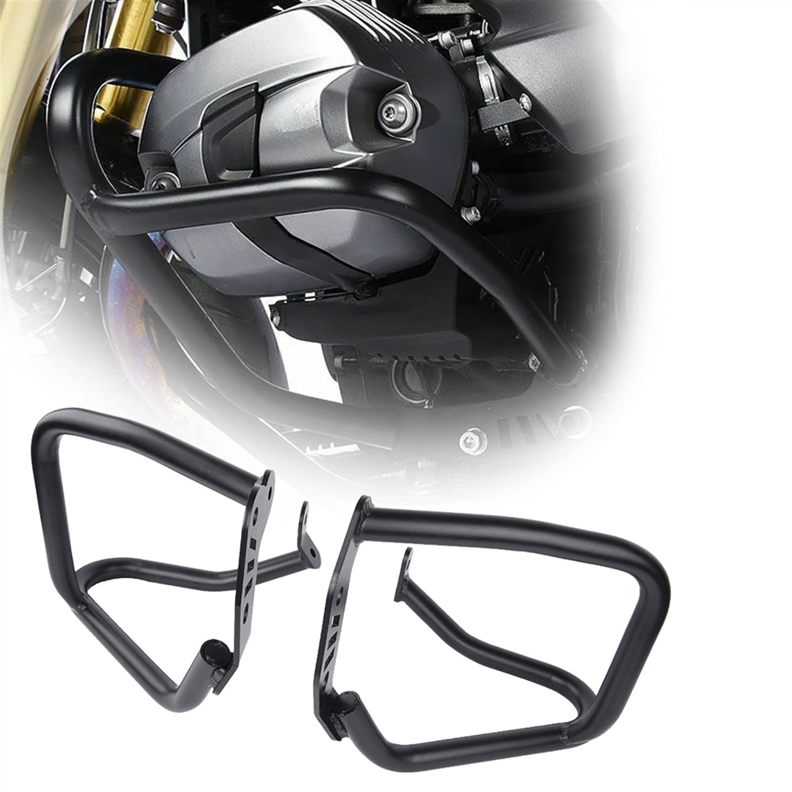Protection de réservoir de moto BMW R NineT crash bars en acier inoxydable premium