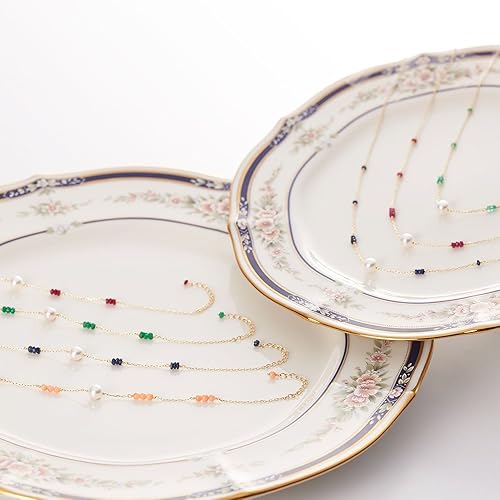 Miniatura 7 de EsmeraldaRubíZafiro con Colgante de Perla Cultivada Akoya Japonesa de 0.236 in para Mujer con Oro Amarillo de 18 K Diseño Elegante Excelente Regalo