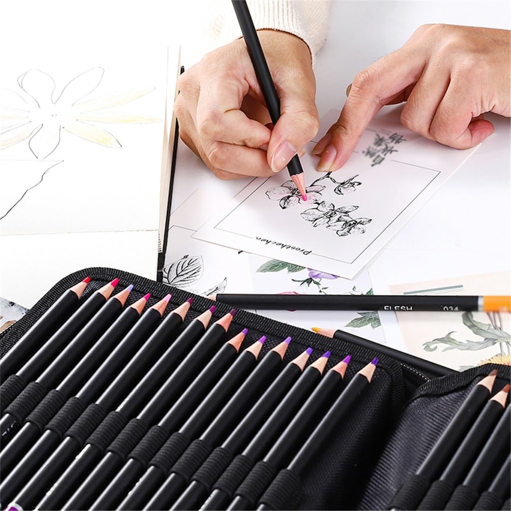 123 Pieces Sketching Oil-based Colour Pencil Set Art Drawing Painting Water-soluble Colour Pencils