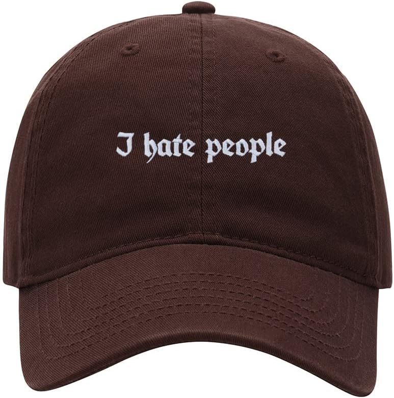 Baseball Cap Men I Hate People Embroidered Washed Cotton Dad Hat Baseball Caps