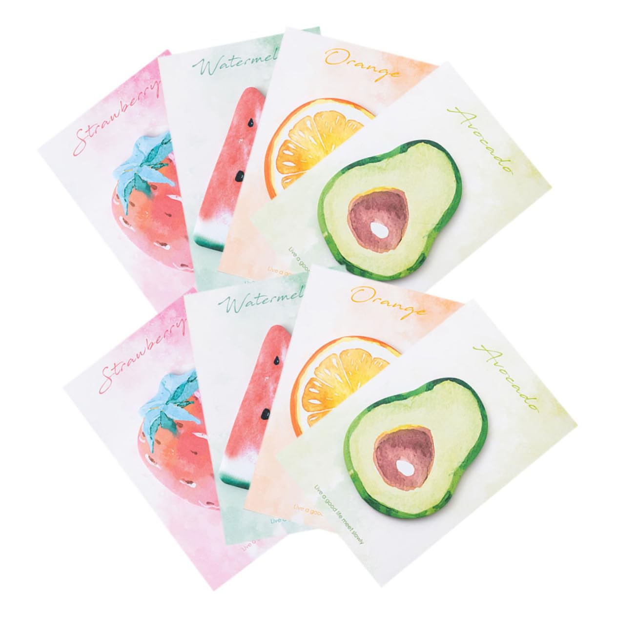 SHINEOFI 5pezzi Libri Di Note Autoadesive Forma Di Frutta Blocco Di Note Creativo Per Appunti Messaggi e Promemoria Per Ufficio Scuola e Uso Quotidiano Per Blocco