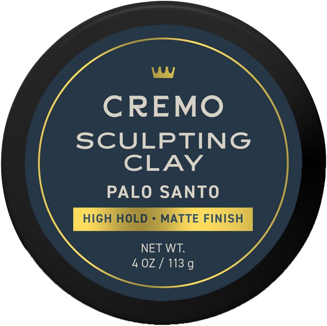 Premium Barber Grade Hair Styling Palo Santo (Reserve Collection) Sculpting Clay, High Hold, Matte Finsh, 4 Oz