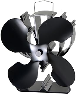 Best 4-Blade Heat Powered Stove Fan for Wood / Log Burner/Fireplace increases 80% more warm air than 2 blade fan Review 