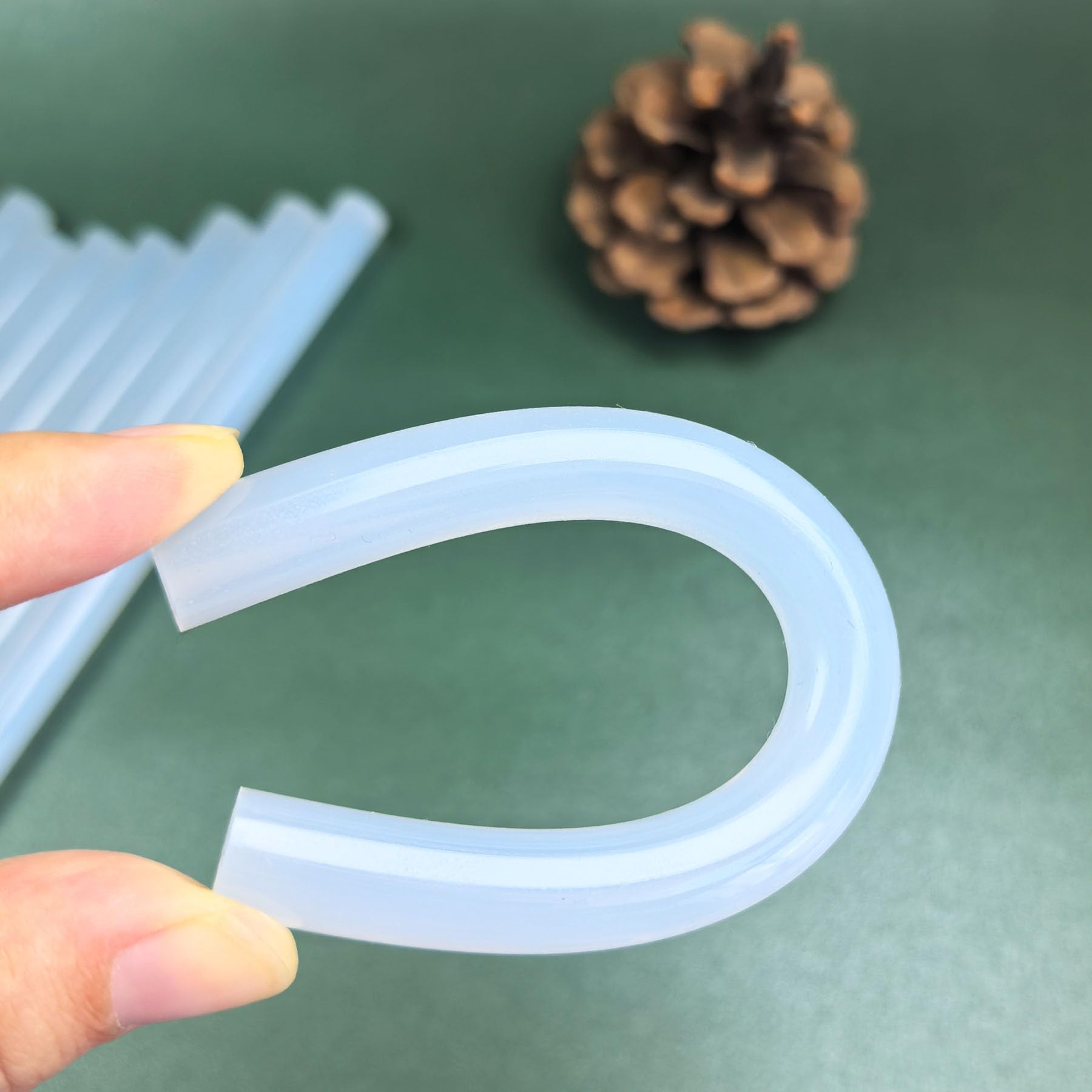 12 bastoncini per colla a caldo, 11 mm x 150 mm, trasparenti, per pistola per colla a caldo