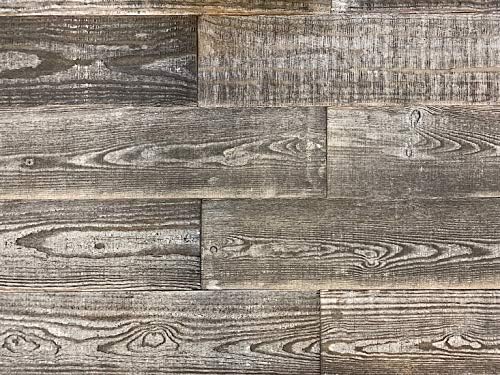 Holeywood Smart Paneling 3D Barn Wood (Design 3), DIY Reclaimed Wood Wall Planks, Gray (10 sq. ft. / Case)