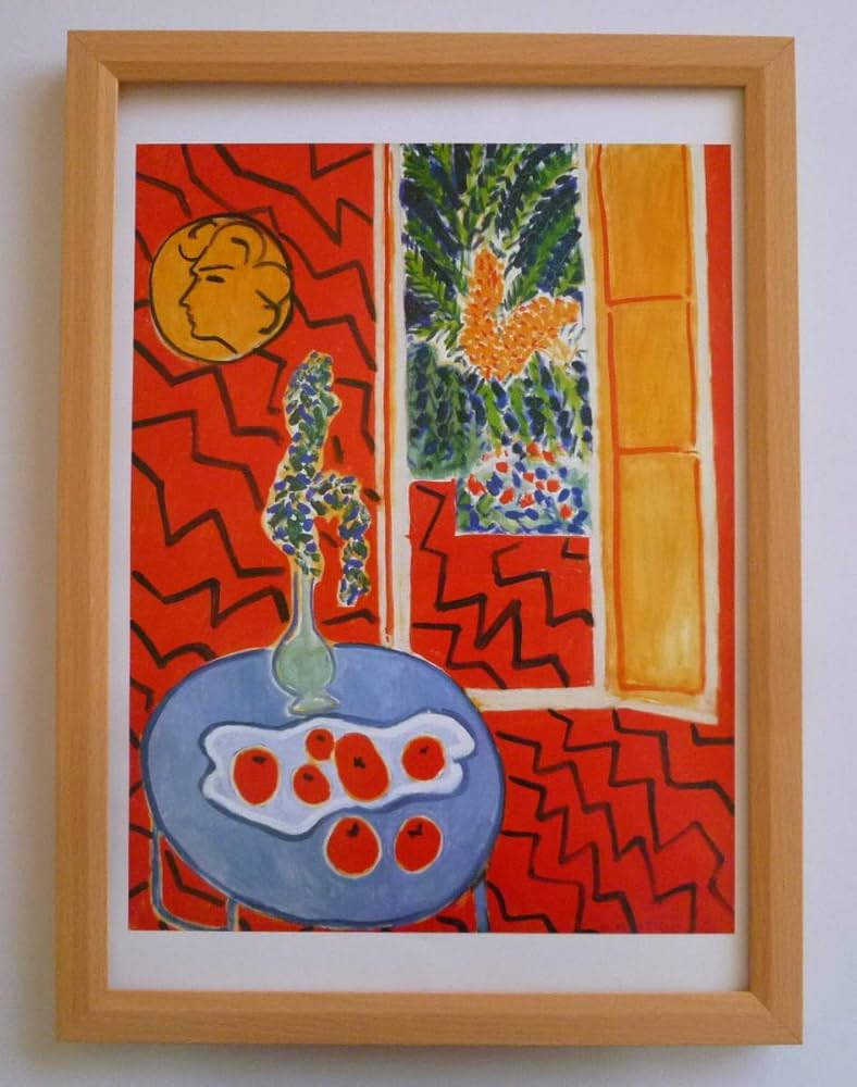 マティス「大きな赤い室内」、希少画集より、状態良好、新品高級額装付 マティス「大きな赤い室内」、希少画集より、状態良好、新品高級