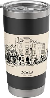Ocala Florida Vintage Retro Travel Souvenir Stainless Steel Insulated Tumbler