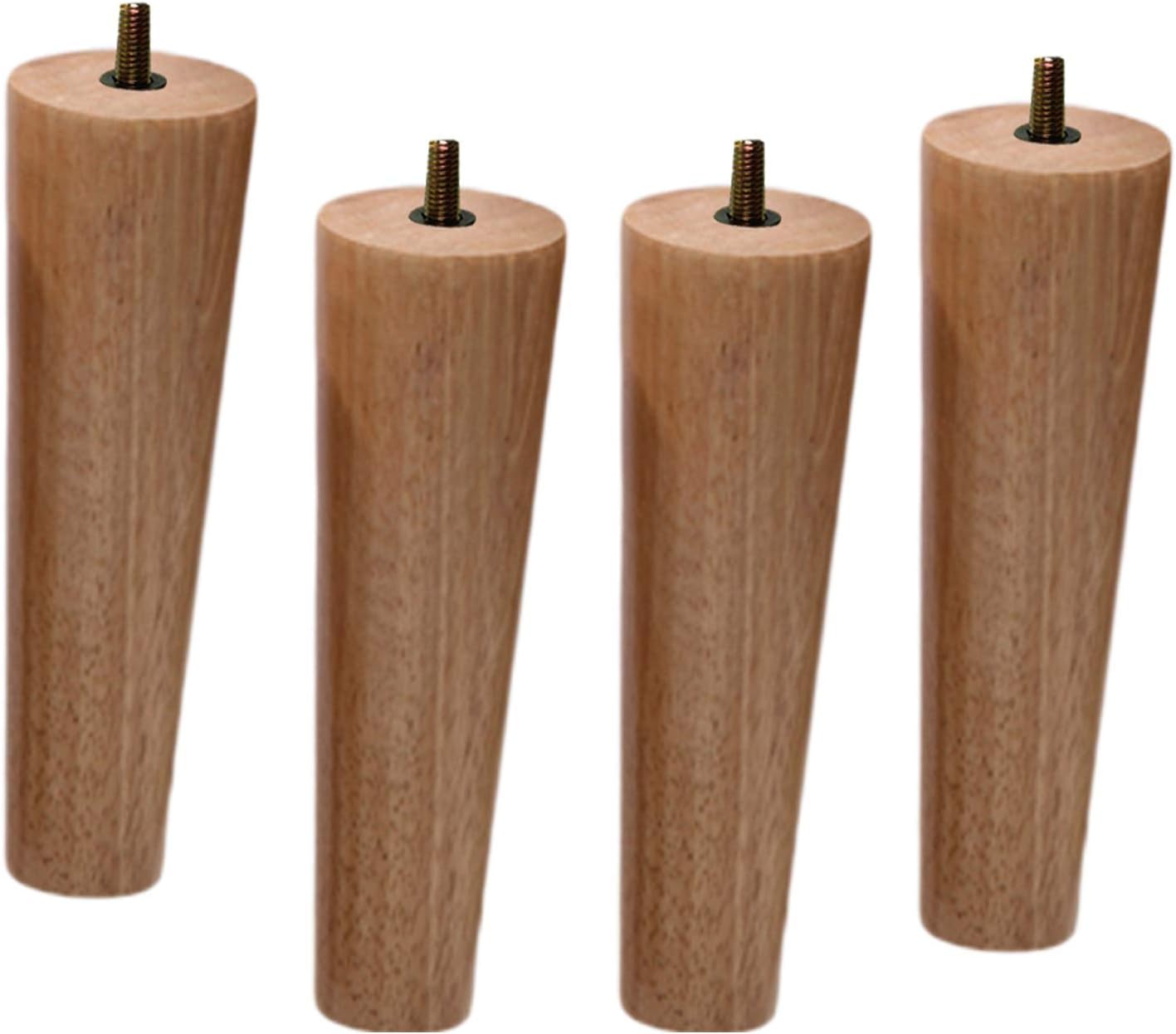 CHEWYNP 4Pcs Solid Wood Furniture Legs, Sofa Legs Table Legs