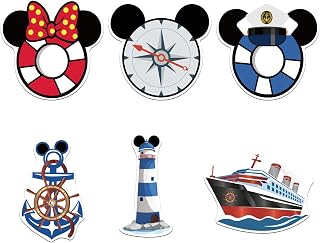 12 Piece Set of Large Cruise Door Magnet Adorable Captain Sea Navigation Theme Car Door Decor Anchors Ideal for Carnival Cruise Holiday Decorations and Refrigerator Doors (Interesting)