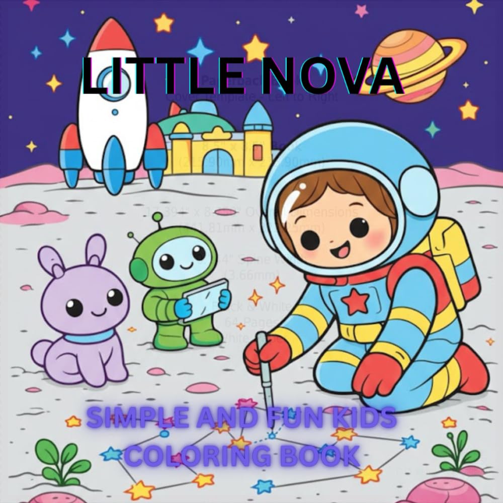 LITTLE NOVA: SIMPLE AND FUN KIDS COLORING BOOK
