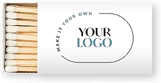 Weddingstar Matchboxes Stickers for Corporate Gift - Your Business Logo - Pack of 50 Navy