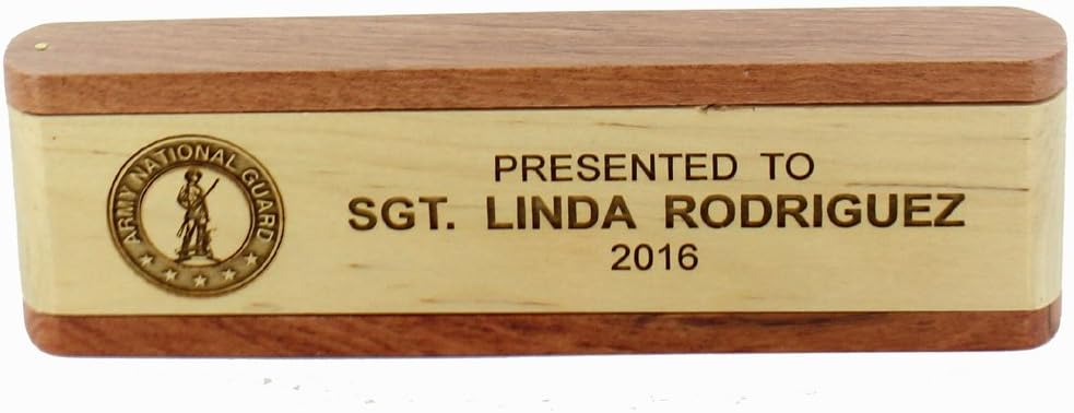 Rosewood and Maplewood pen in display box, includes Personalization