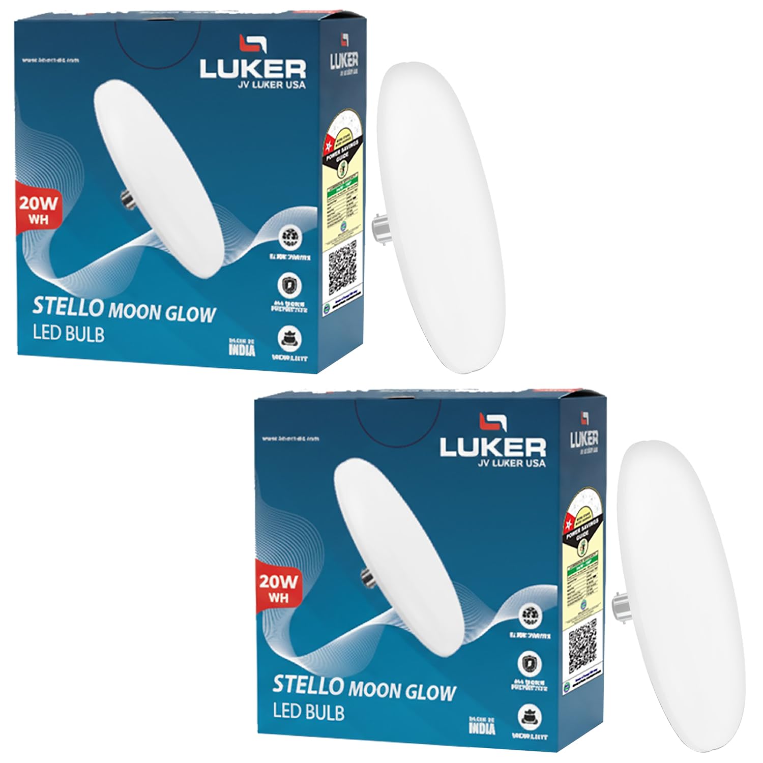 LUKER JVLuker 20W LED Ceiling Light Surface Mounted Energy Efficient 120 Degree Wide Beam Coverage High CRI Lights for Home and Office Indoor & Outdoor, 1 Year Warranty (Pack of 2, White)-image-18