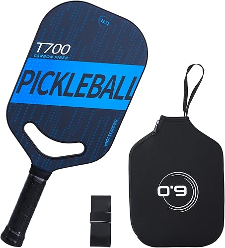 6.0 Pickleball Paddles, Edgeless Pickleball Paddle, T700 Carbon Fiber Pickleball Paddle,16MM Polypropylene Honeycomb Core, Air Open Throat, Enhanced
