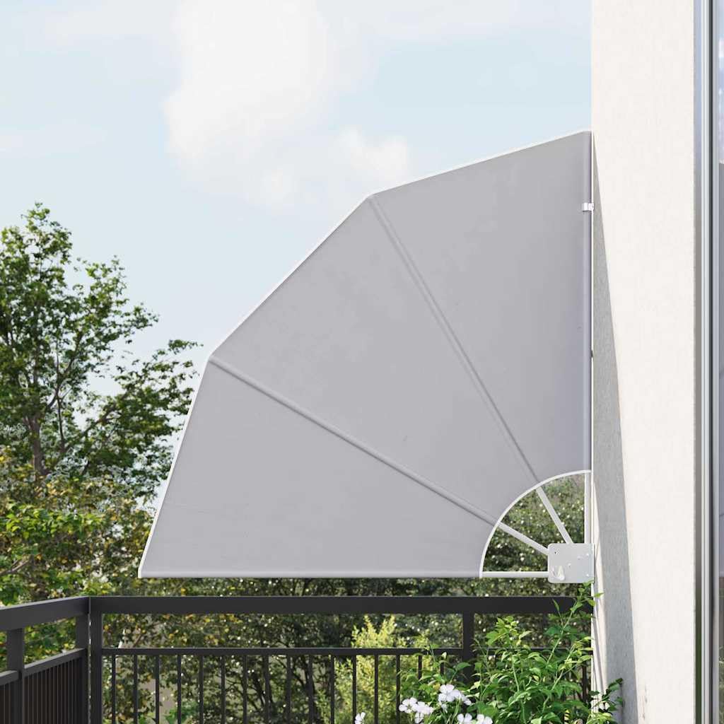 Auvent Latéral Pliable de Balcon 240 x 160 cm Gris Paravent de Terrasse Rétractable avec Cadre en Acier Robuste et Toile en Polyester pour Jardin et Espace de Vie Extérieur