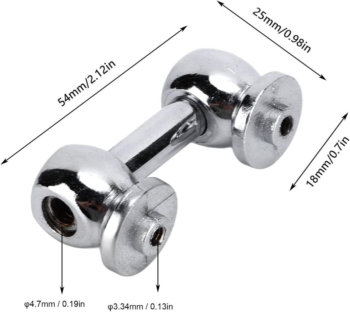 6pack Silver Drum Lugs Single End Tom Snare Drum Lugs with Mounting Screws Percussion Snare Drum Parts (38mm/1.5")