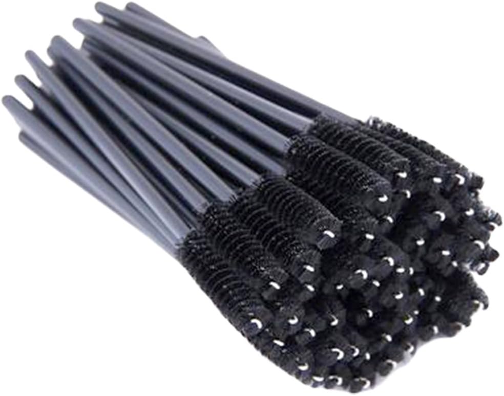 Xiaoyu 100PCS Disposable Mascara Wands Eyelash Applicator Eyebrow Brush - Black