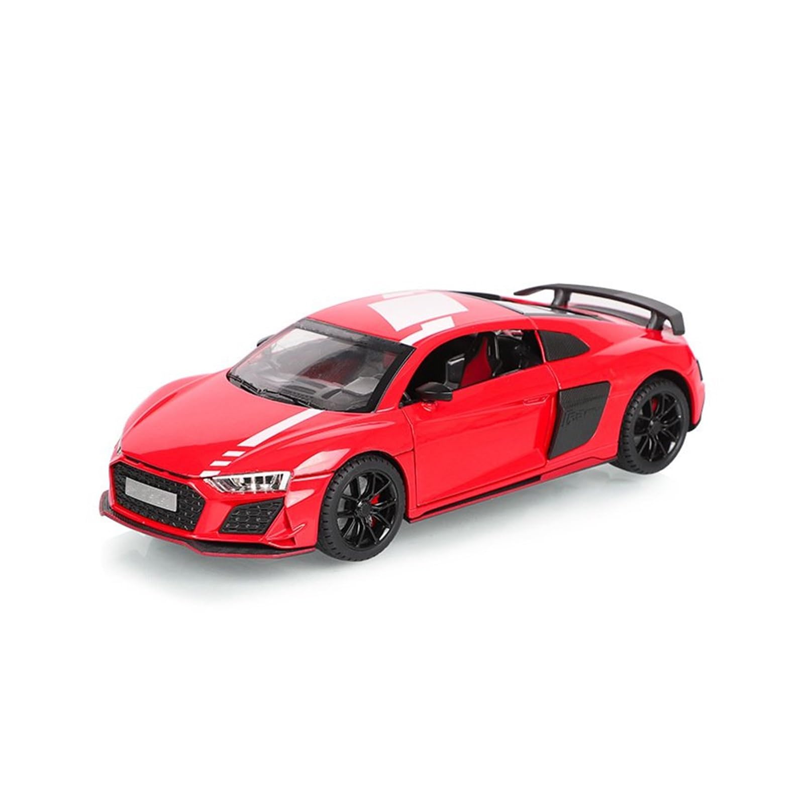 MOCALUX Scale Die-Cast Model Car 1:24 For Audi R8 Alloy Sports Car Model Diecast Metal Collections(Red)