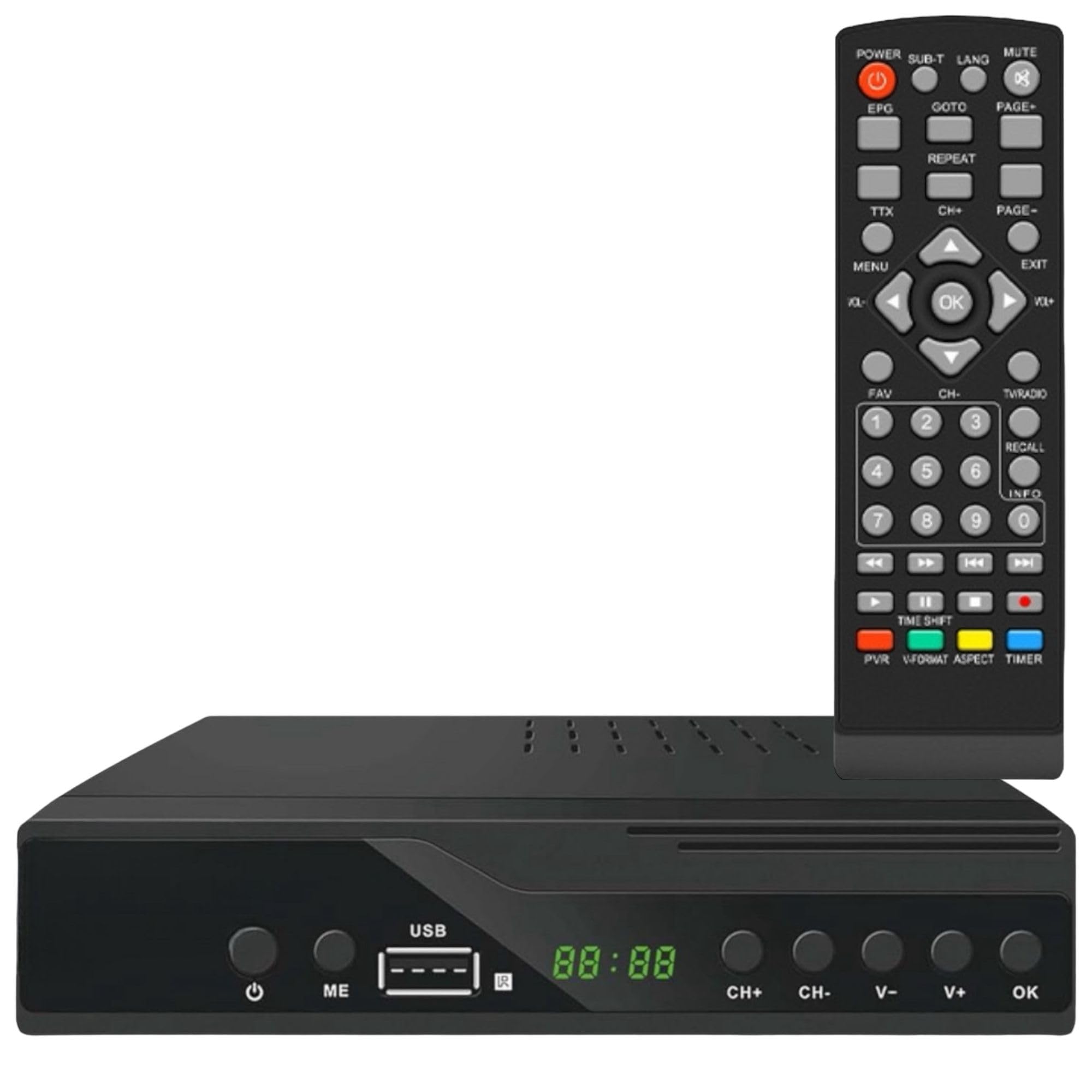 2024 Nuevo Español TDT Decodificador Televisión UHD DVB-T T2 O T3 Tuner MPEG-4 2 HD, Sintonizador de Digital Terrestre, Receptor Digital de Alta definición Full HD 1080p Dolby/MPEG-2/4 (JN 821T2)