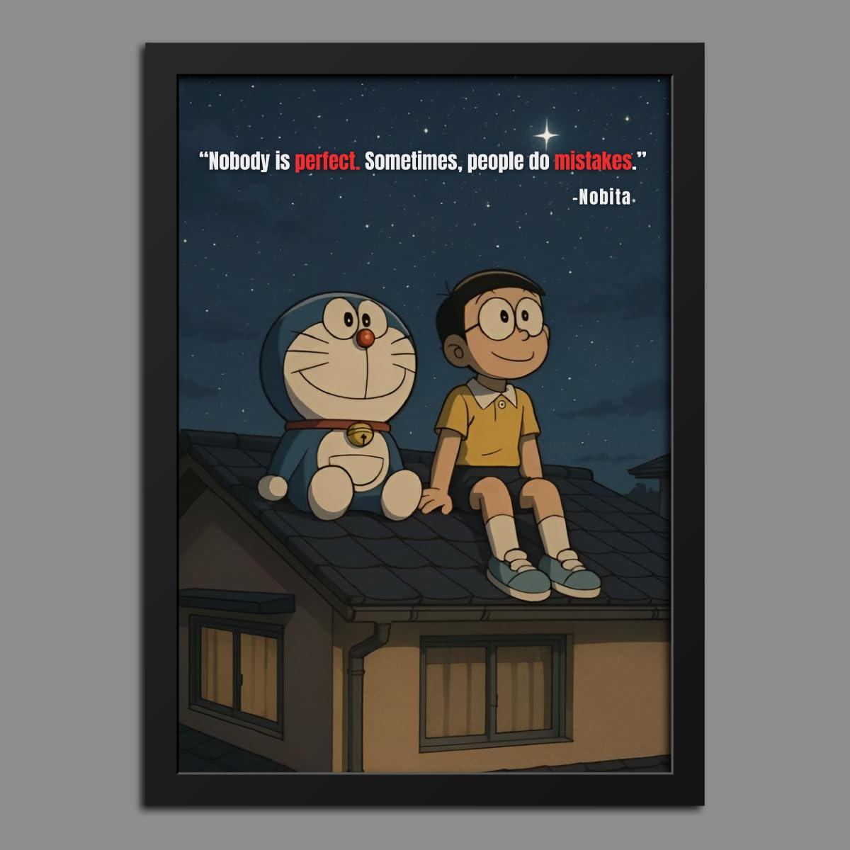 Generic GOAT VILLA Doraemon Nobita Poster 12x9 Inch - Image 1