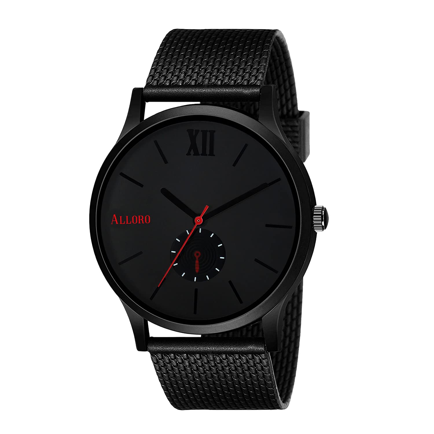 Alloro Analog Black Dial Mens and Boys Watch | Rubber Strap | Quartz Display (B0921W8H5Q) Amazon Price History, Amazon Price Tracker