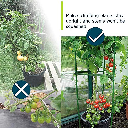 image for Jxrhy 3Pack Tomato Cages,Up to 51inch Plant Stakes Vegetable Trellis A