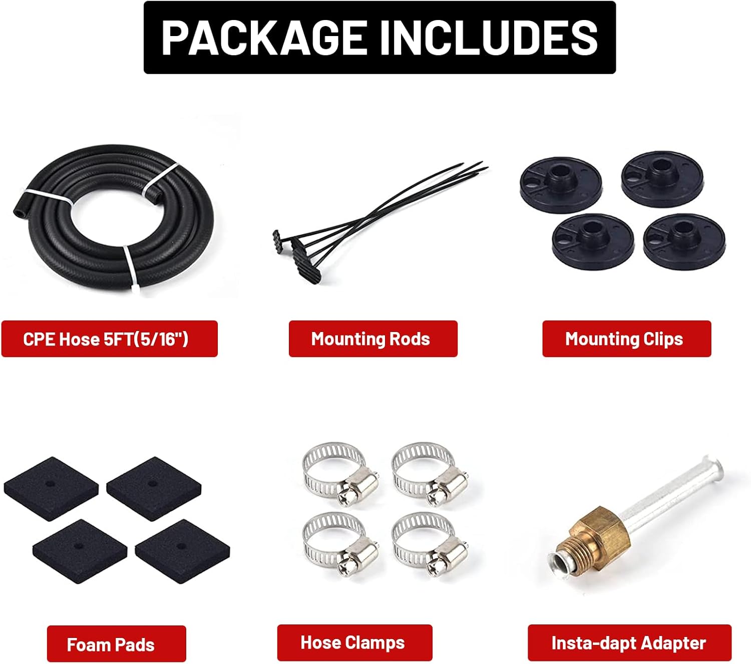 6 Row Transmission Oil Cooler Universal 6 Pass Aluminum 5/16" Engine Oil Cooler Kit with Hose Mounting Kit Silver