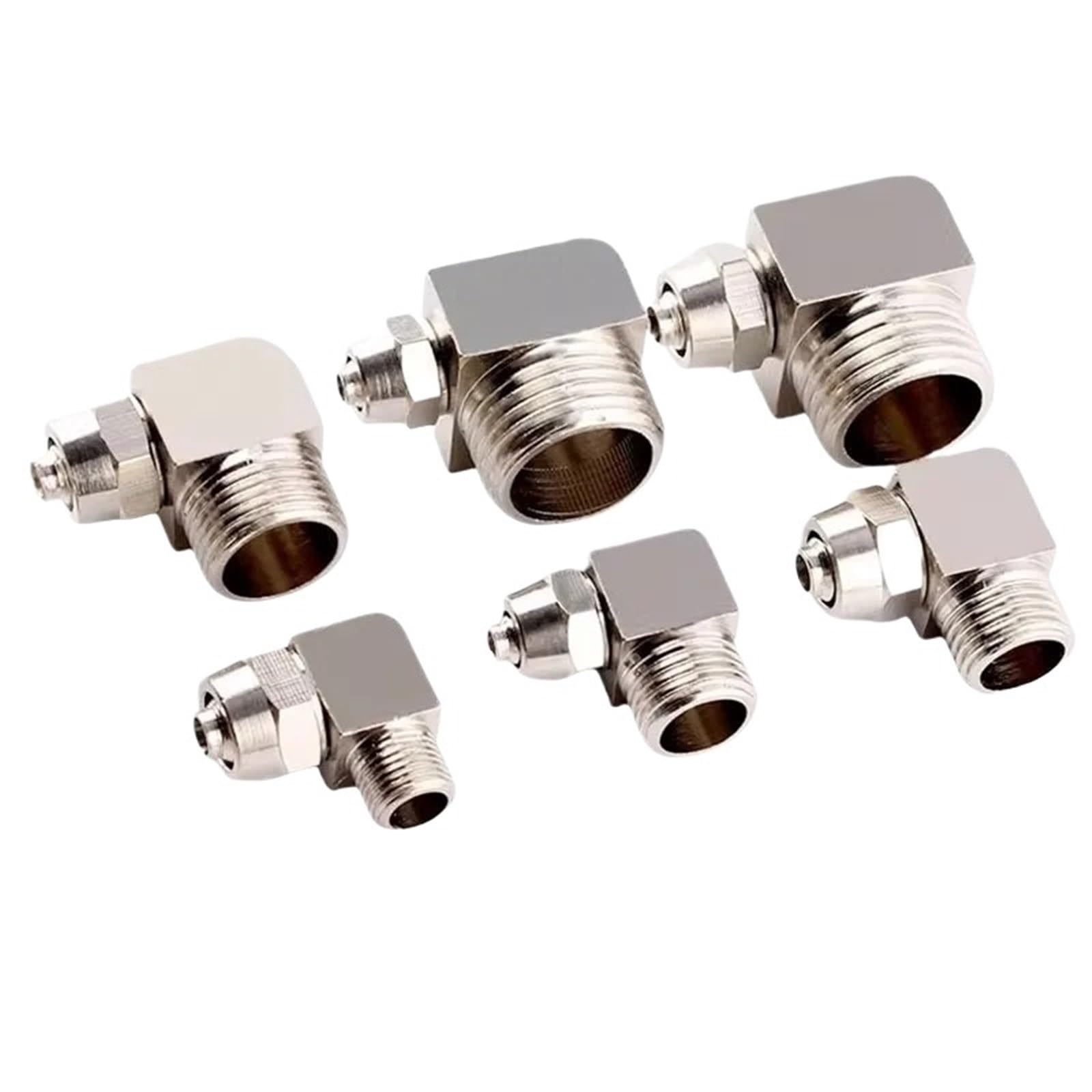 1 pieza PL OD4 6 8 10 12 mm accesorios neumáticos de cobre rosca macho 1/8 1/4 3/8 1/2 Traquea Quick Screw Joint (KPL8-03, 10 unidades)