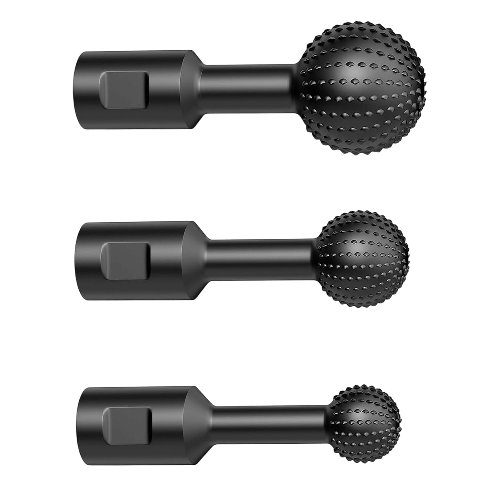 of 3 Spherical Grinding Head 25mm 30mm 40mm Fit Standard 4.5 and 5Inch Angled Grinders High Durability for Woodworking Angled Grinder Rotary Burrs