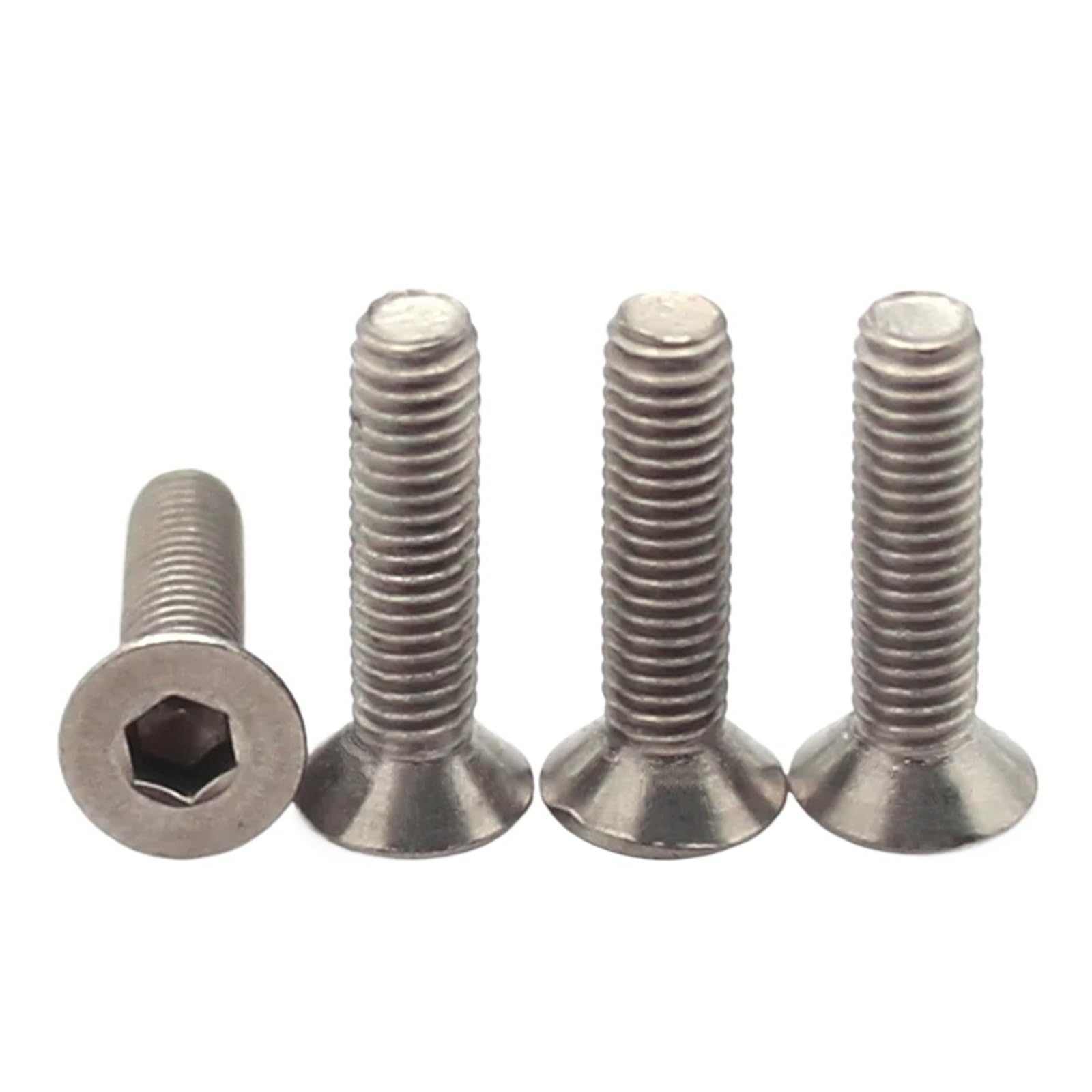 10-20 Stück M2 .5 M3 M4 TA2 Titan Innensechskantschraube Flachsenkkopfschrauben(40mm,M4 (10pcs))