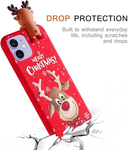 Miniatura 4 de Eouine Paquete de 2 fundas de silicona para Apple iPhone 14 Pro Max de 6.7 pulgadas, bonita funda de silicona con estampado 3D de muñeco de nieve,