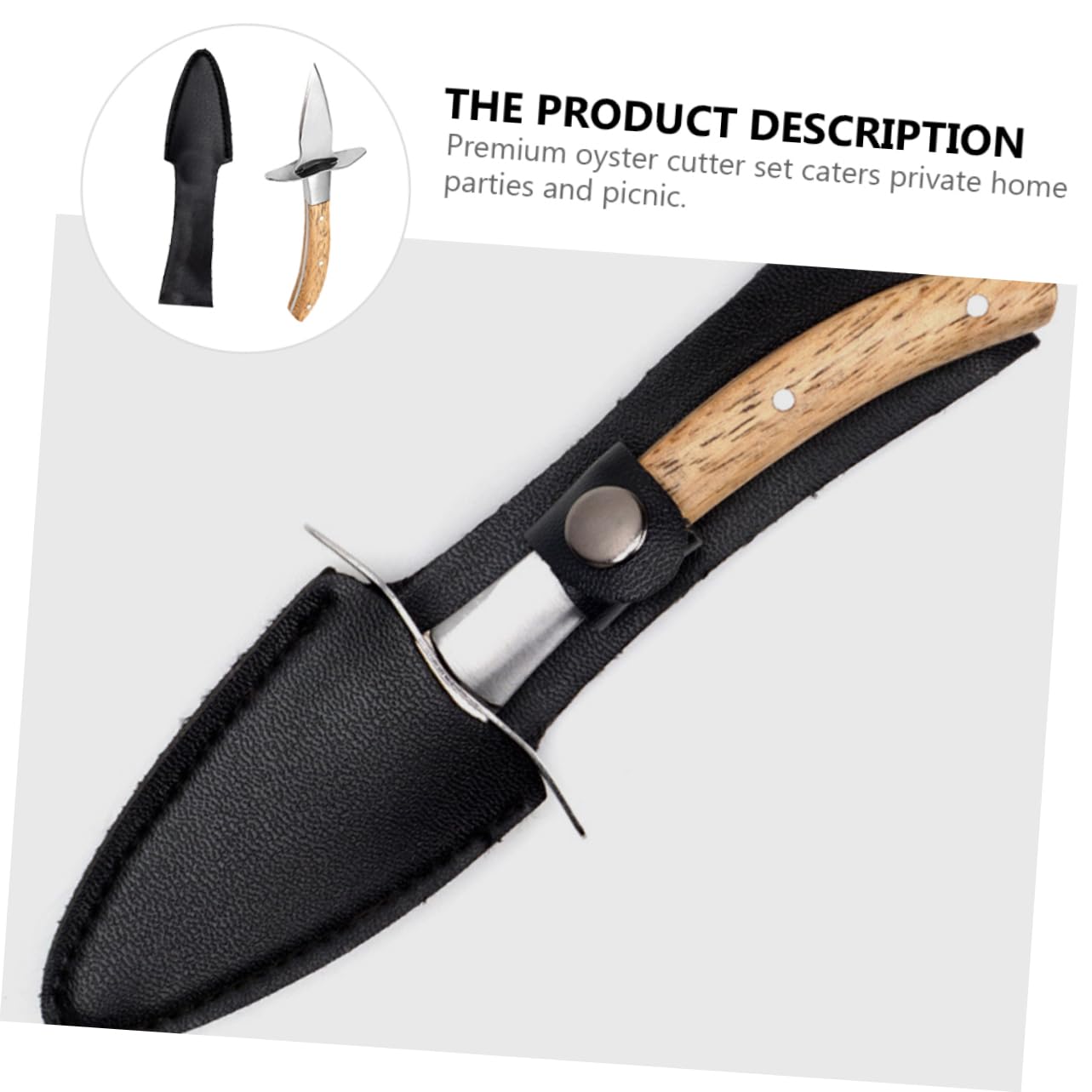 TOPBATHY 3piezas Cuchillo De De Ostras Inoxidable Mango De Herramienta Profesional Para Ostras Funda Protectora y Picnics