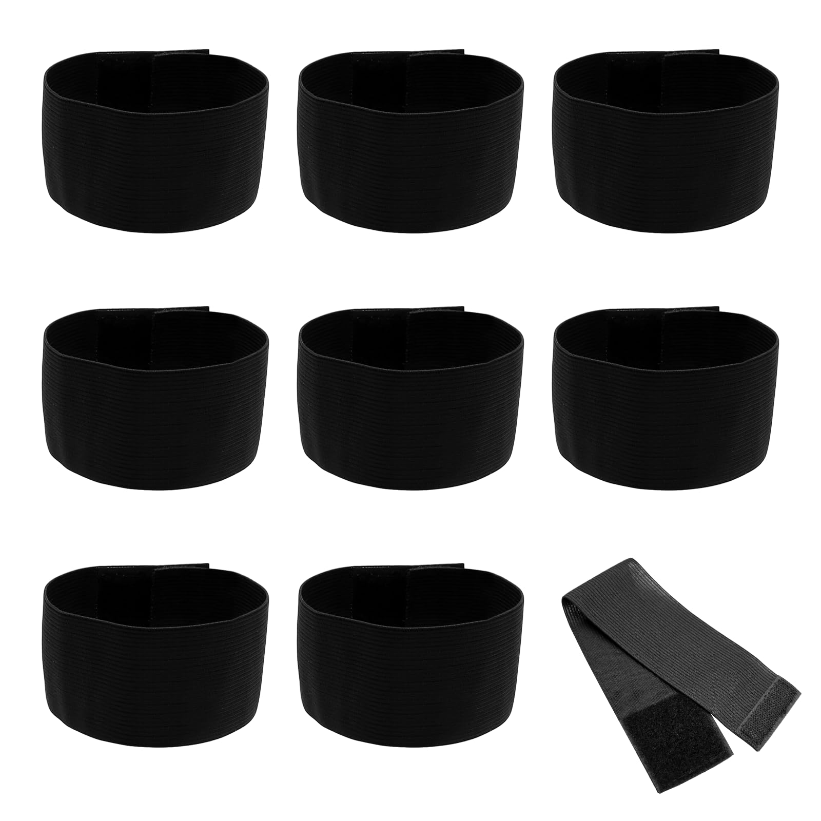 CATELL 8 Pezzi Nero Elastico Braccio Fascia da Braccio Elastica Fascia da Lutto per II Ghiaccio e La Neve, Tiro a Segno,Corsa, Calcio, Basket, Funerali, Lutto, Icordo