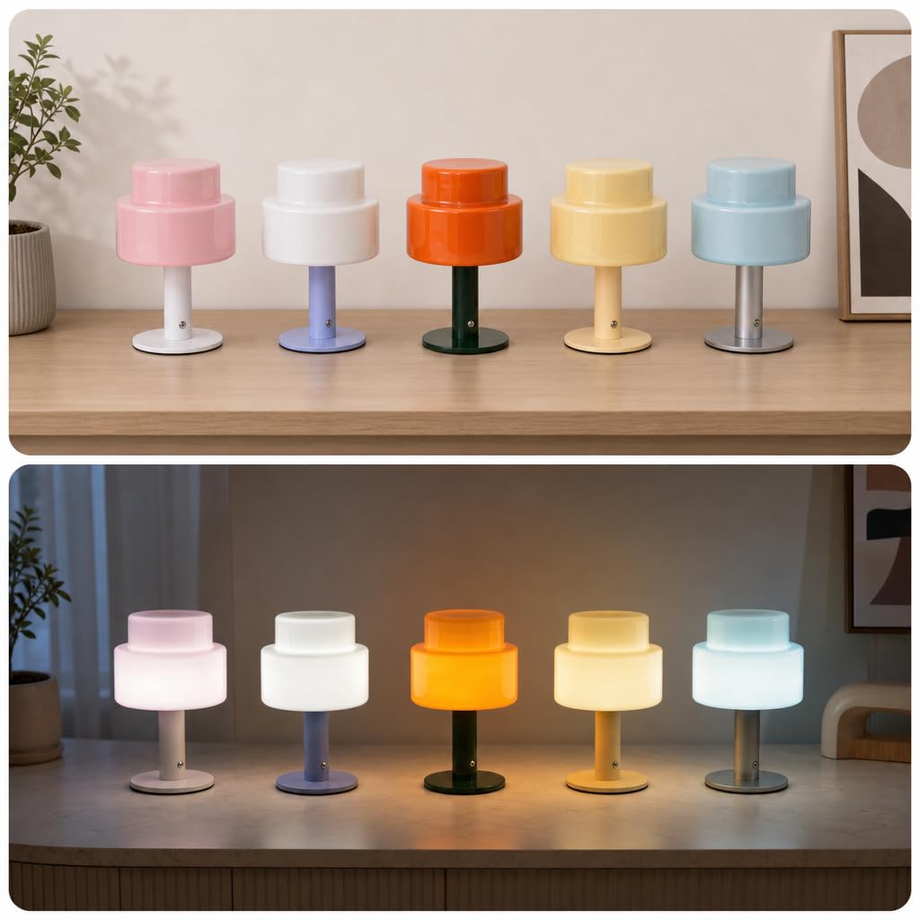 LED Tischleuchte Akku 5W Tischlampe Kabellos USB Aufladbar Dimmbar (Blau)
