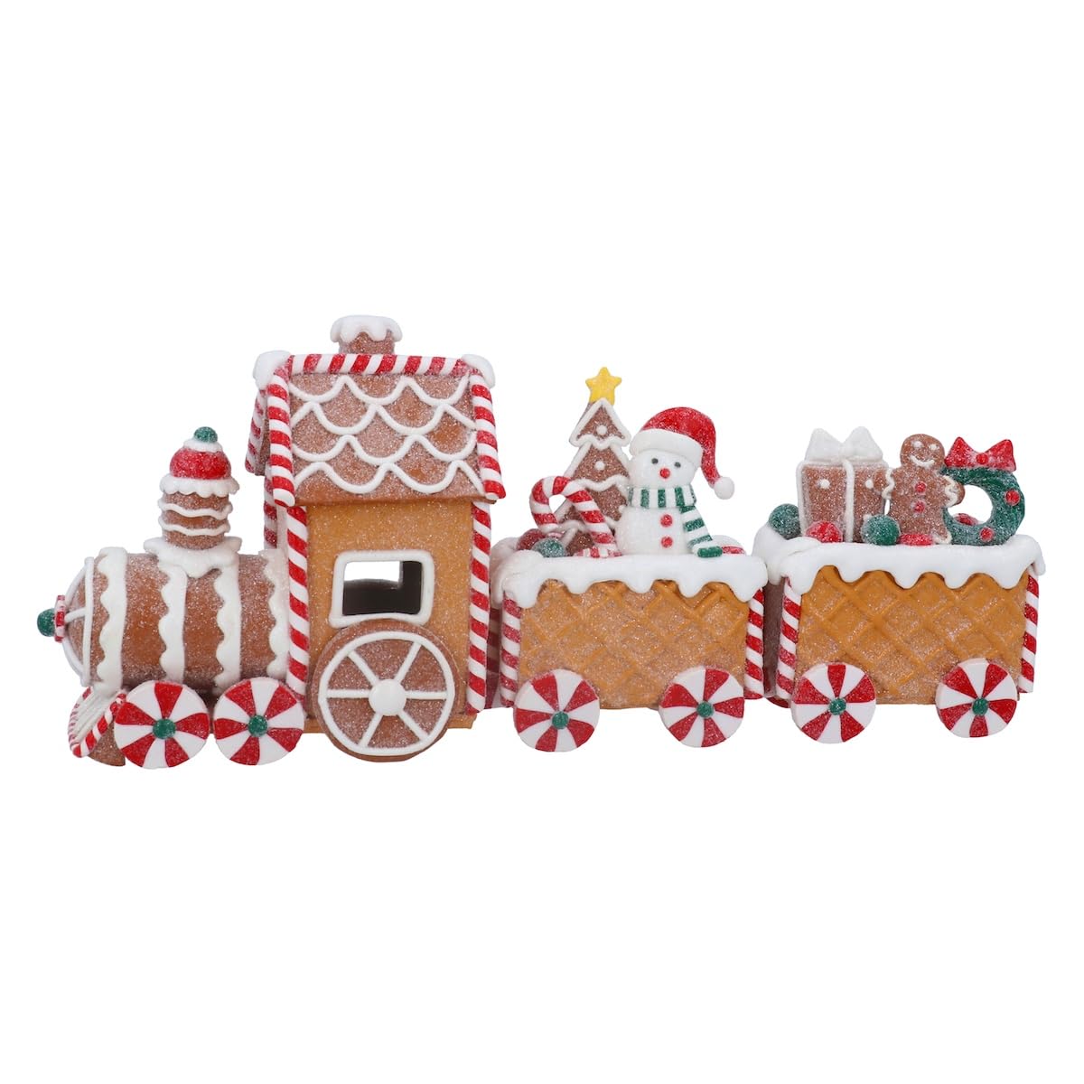 Gisela Graham Multicolor Gingerbread Train Christmas Ornament