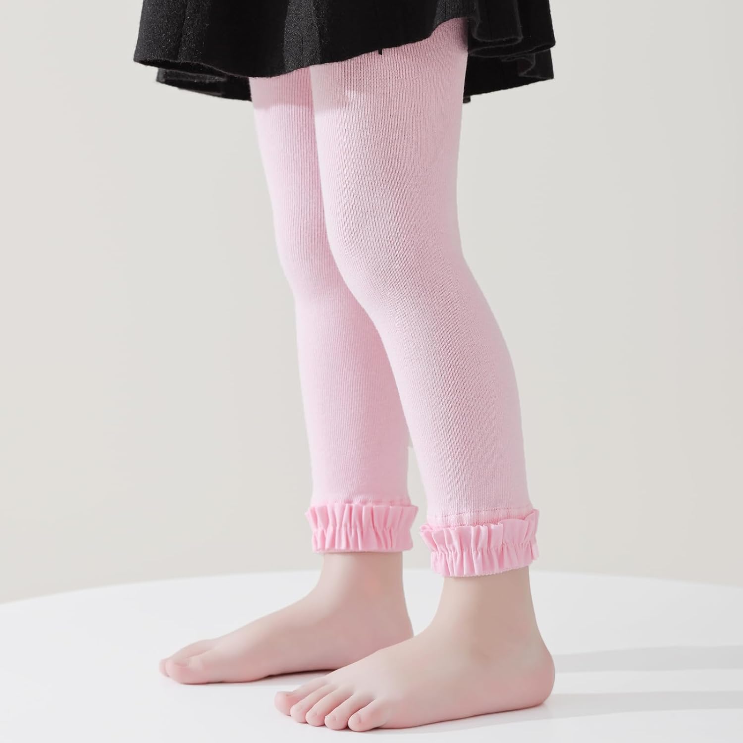 Mini angel Baby Leggings Toddler Footless Tights Girls Ruffle Leggings Kids Cotton Stockings Pants 1/2/3 Pack - Image 5