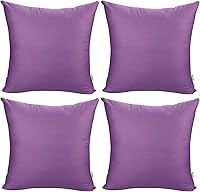 Vista 17 de Thmyo - Paquete de 4 fundas de almohada decorativas de 100 % algodón para lumbar, cómodas, sólidas, para Navidad/Halloween, fundas de cojín Blanco