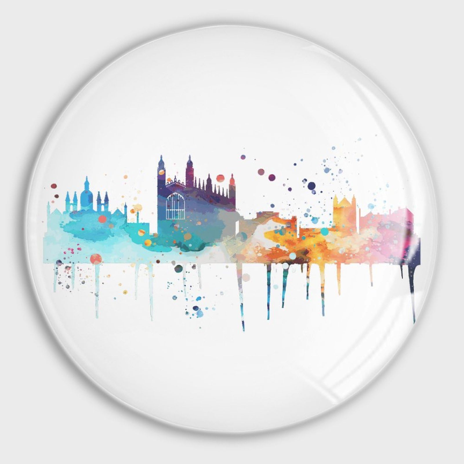 Aimants de réfrigérateur Skyline lot de 4 magnets en verre pour tableau blanc